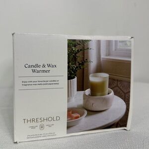 Threshold Candle & Wax Warmer - White Marble